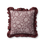 Chris Loves Julia x Loloi Kathleen Pillow Throw Pillows Loloi Wine 18x18 Cover Only