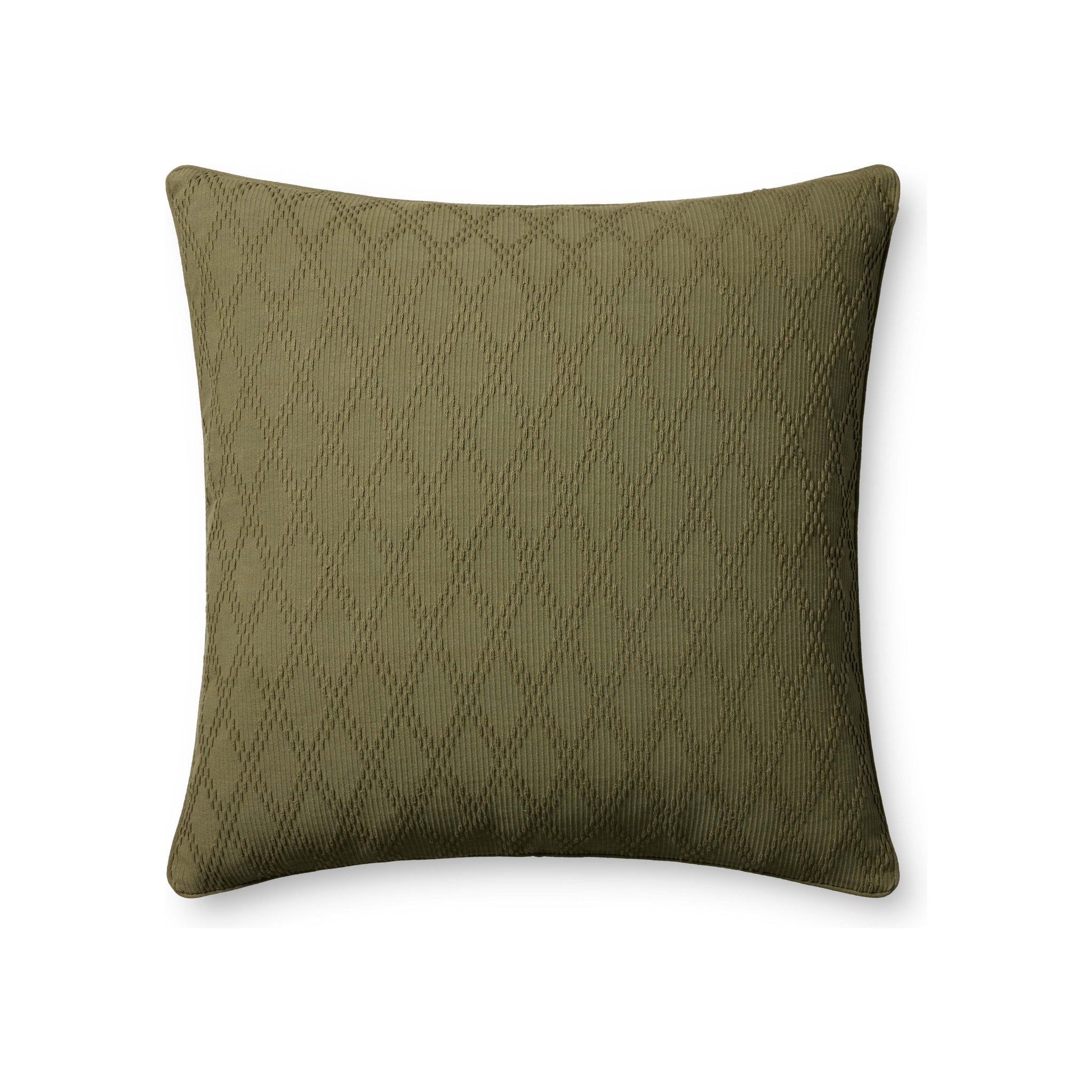 Chris Loves Julia x Loloi Cary Pillow, Green 26x26 Cover Only