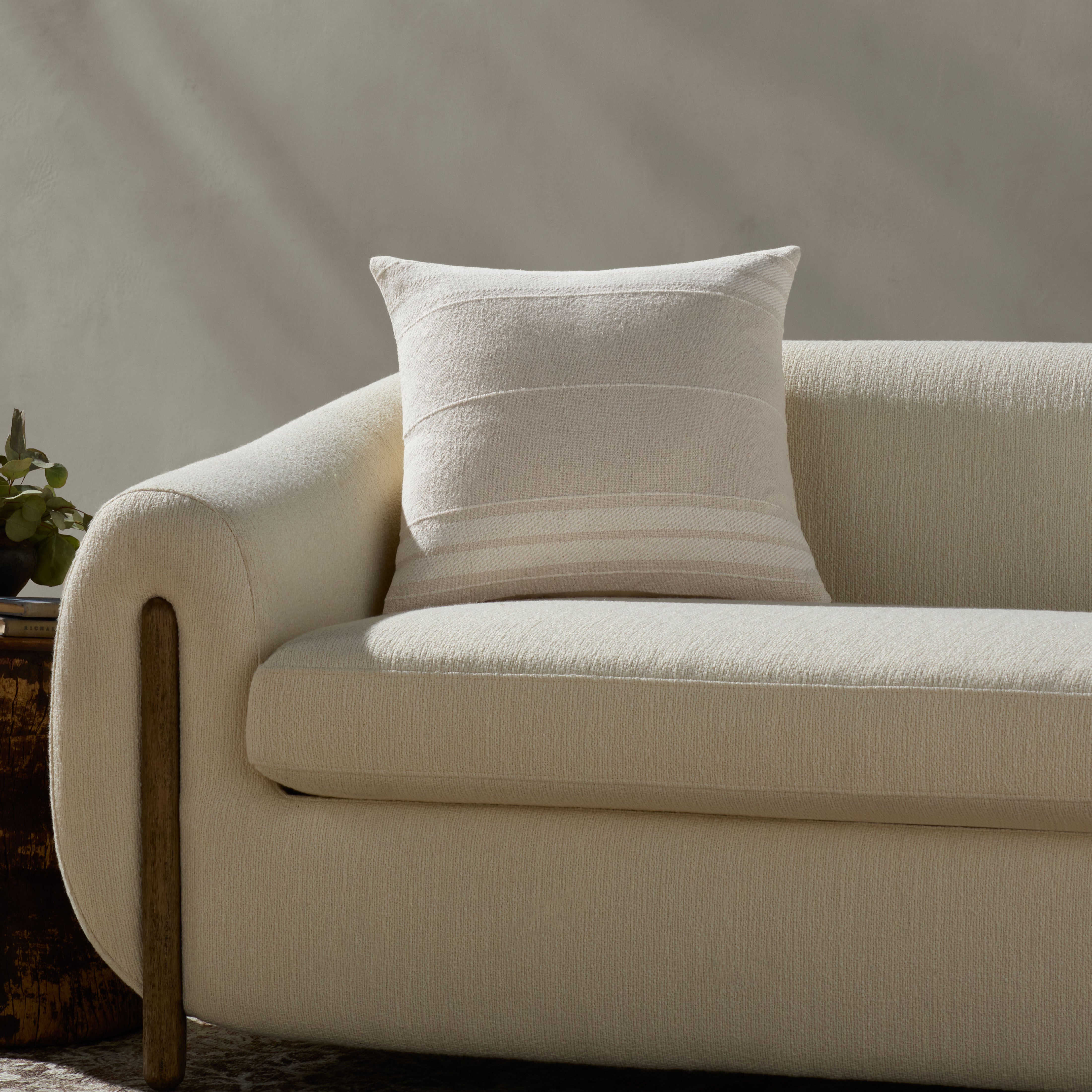 Magnolia Home by Joanna Gaines x Loloi Selena Natural / Ivory Pillow Throw Pillows Loloi