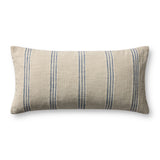 Magnolia Home by Joanna Gaines x Loloi Lincoln Natural / Blue Pillow Throw Pillows Loloi Cover Only