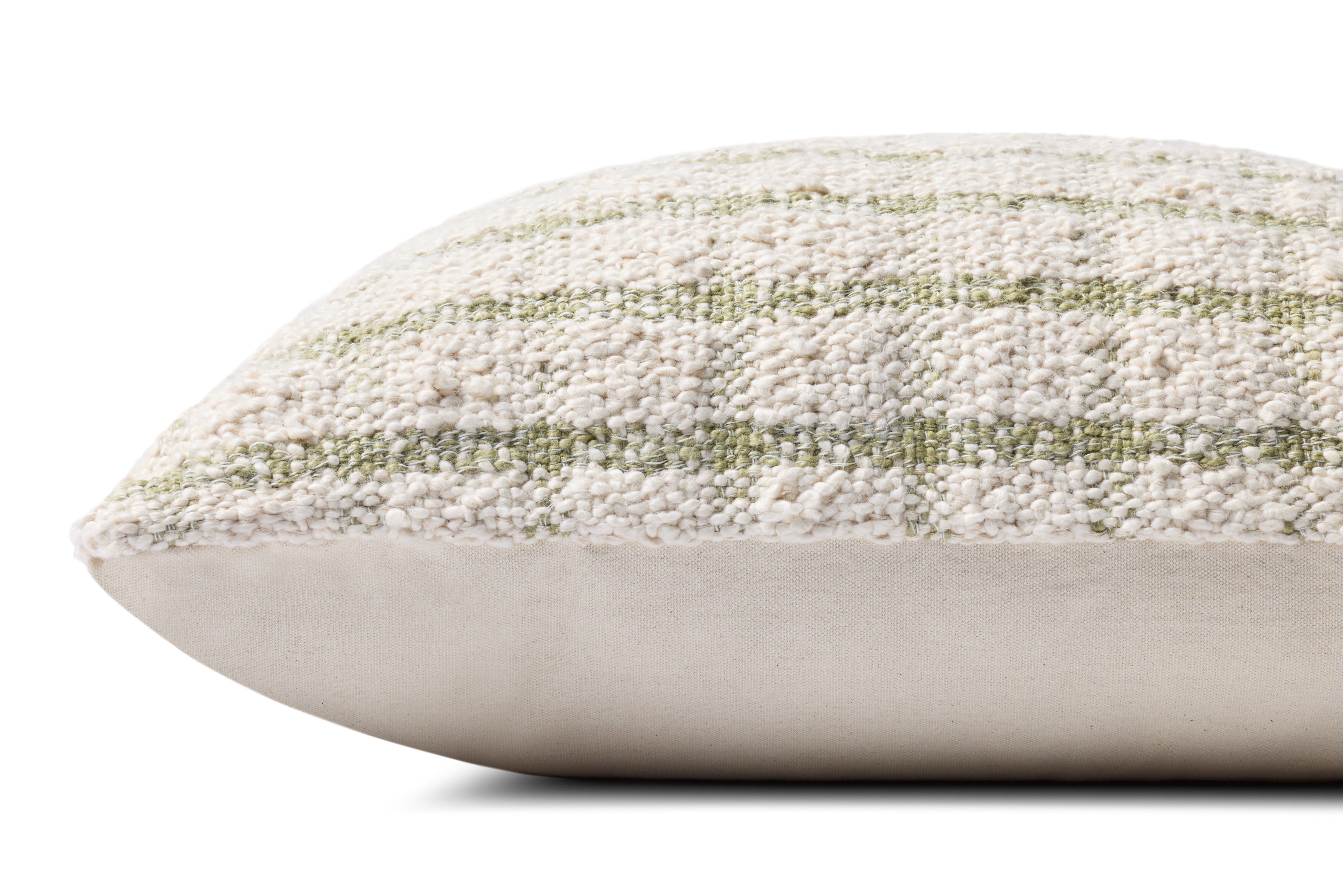 Magnolia Home by Joanna Gaines x Loloi Erin Ivory / Green Pillow FINNBIRD - teether Loloi