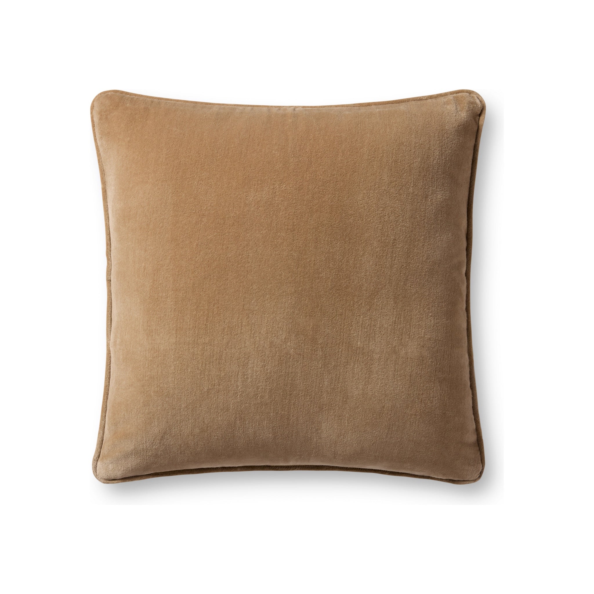Magnolia Home by Joanna Gaines x Loloi Lydia Pillow, Latte 18x18 with Down Insert