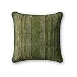 Loloi Edmund Pillow Throw Pillows Loloi Green / Ivory 20" x 20" Cover Only