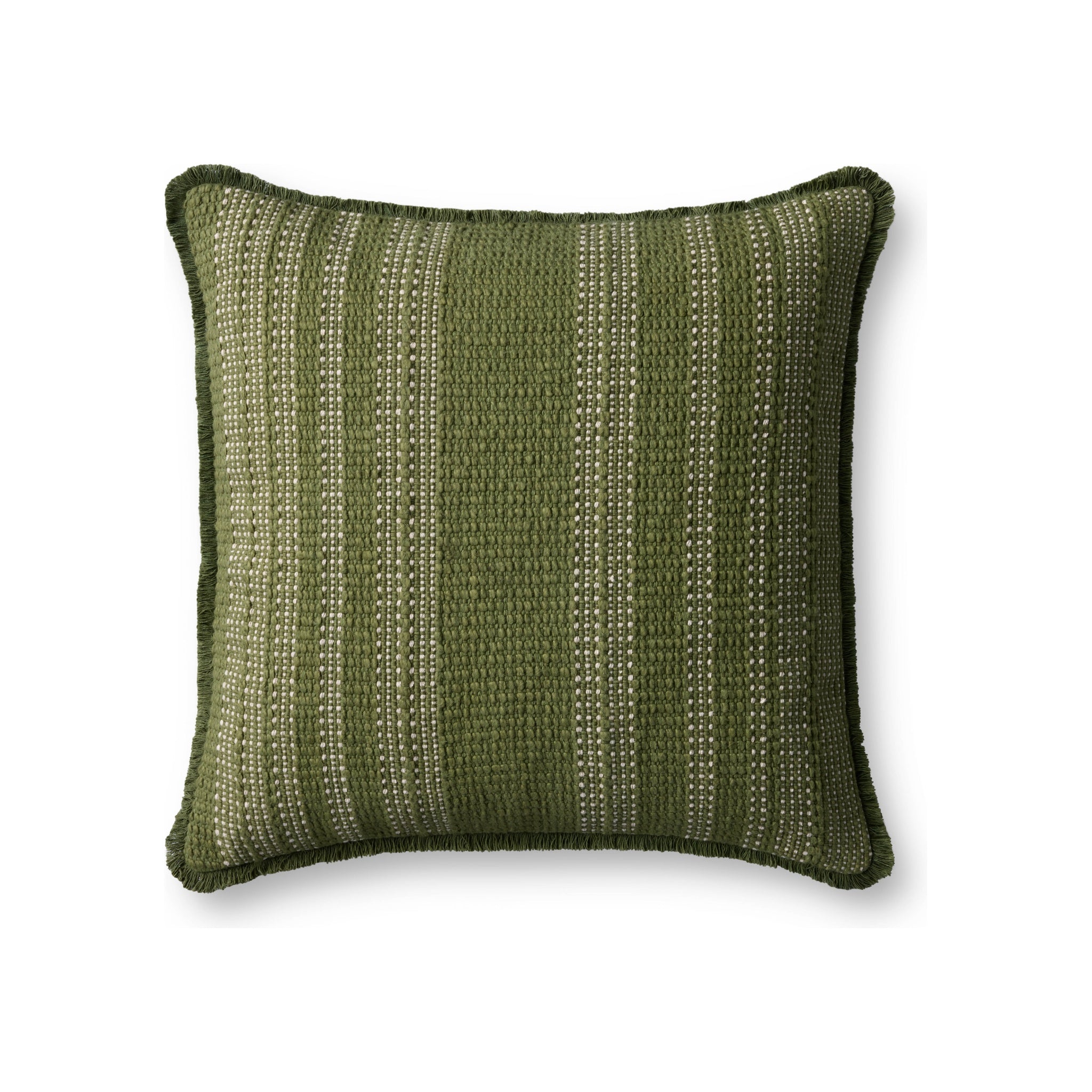 Loloi Edmund Pillow Throw Pillows Loloi Green / Ivory 20" x 20" Cover Only