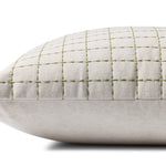 Magnolia Home by Joanna Gaines x Loloi Hattie Natural / Green Pillow Throw Pillows Loloi