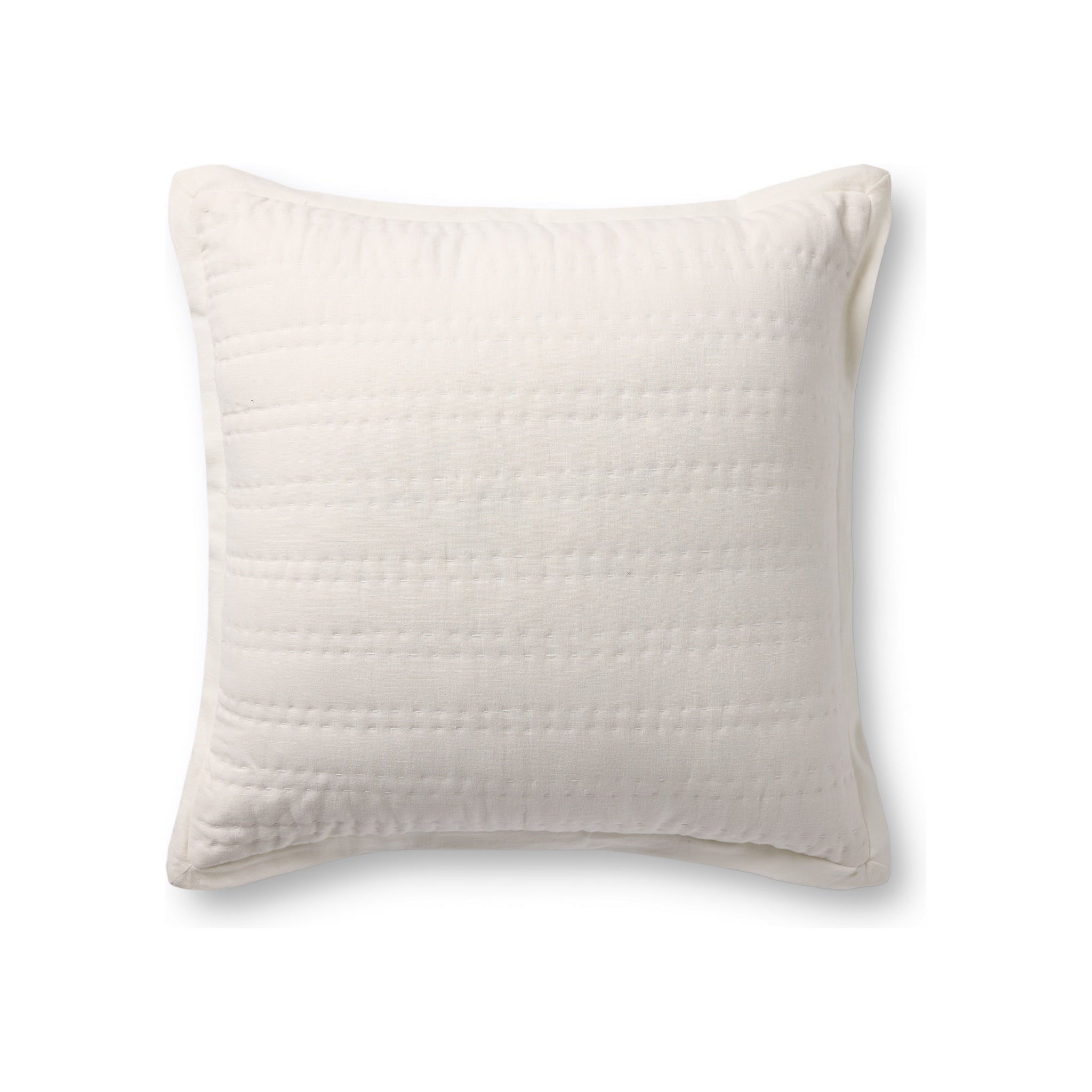 Loloi Jenkins Pillow, White 22x22 Cover Only
