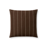 Amber Lewis x Loloi Keisha Pillow Throw Pillows Loloi Chocolate / Natural 18x18 Cover Only