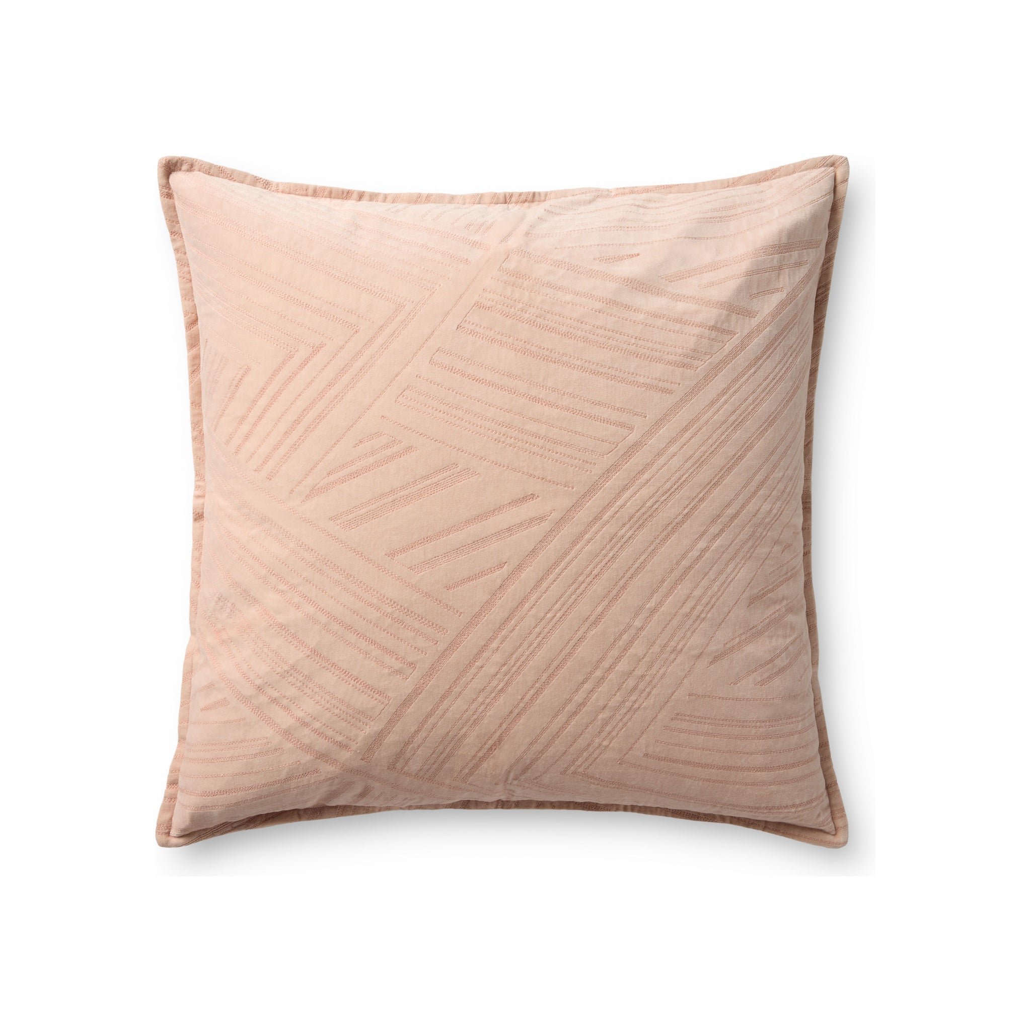 Brigette Romanek x Loloi Blythe Pillow, Blush 26" x 26" Cover Only