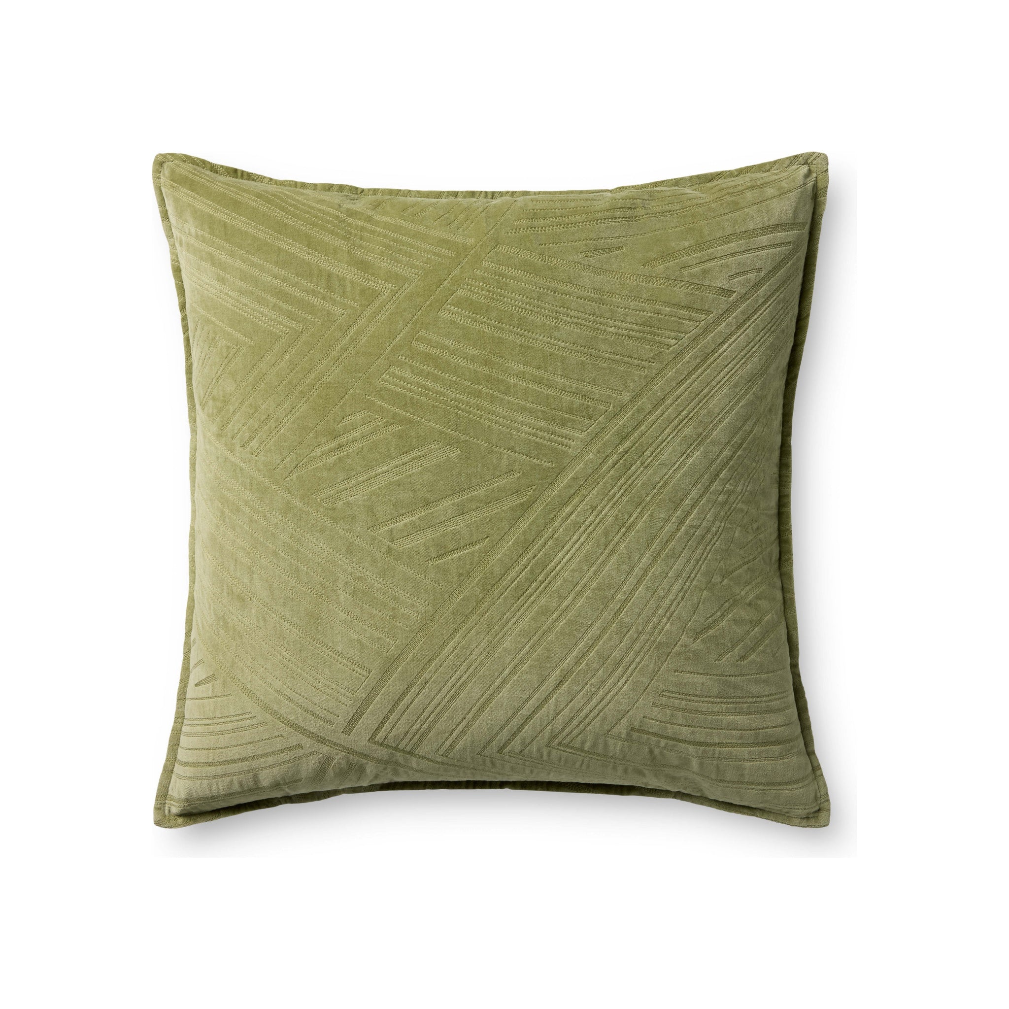 Brigette Romanek x Loloi Blythe Pillow, Green 26" x 26" Cover Only
