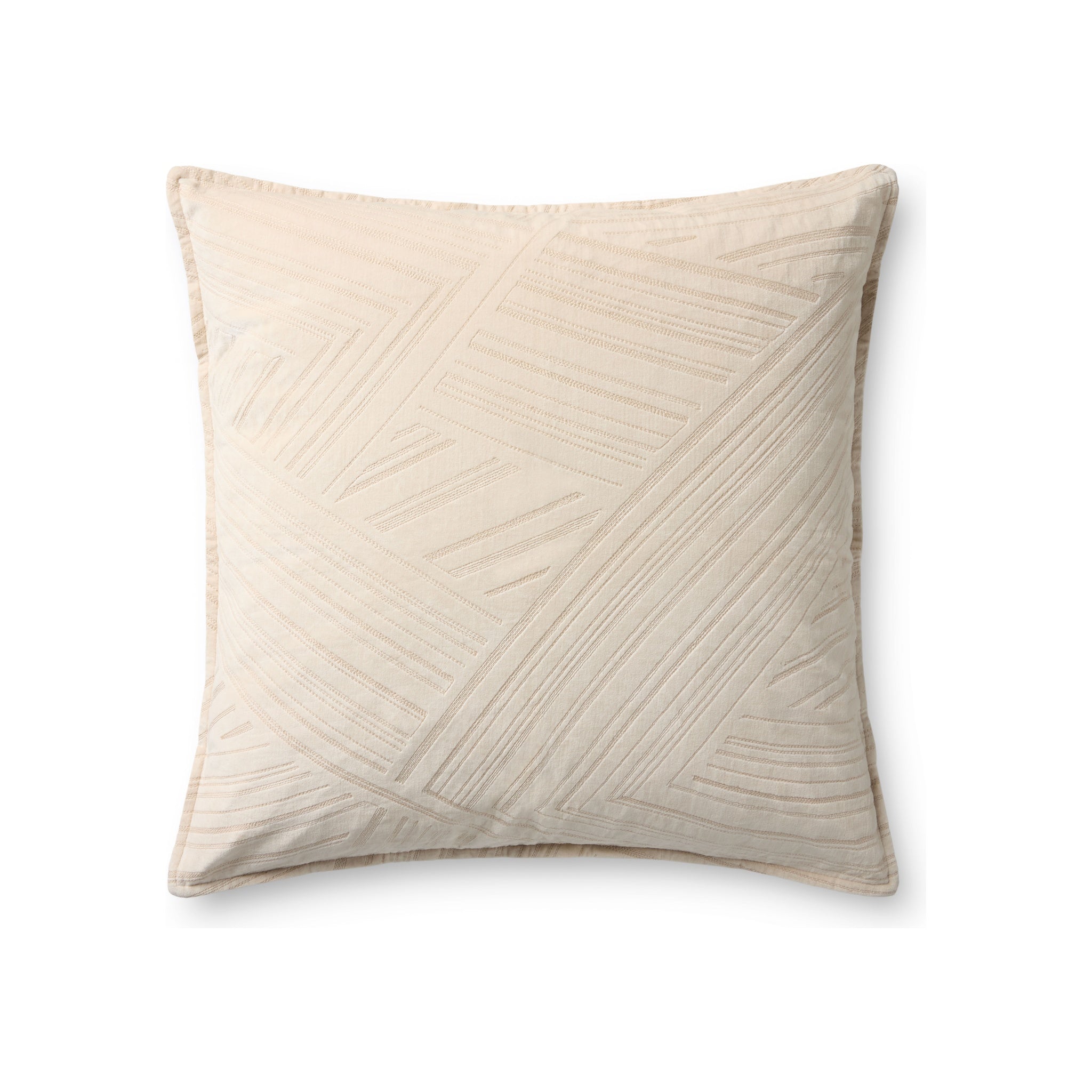 Brigette Romanek x Loloi Blythe Pillow, Ivory 26" x 26" Cover Only