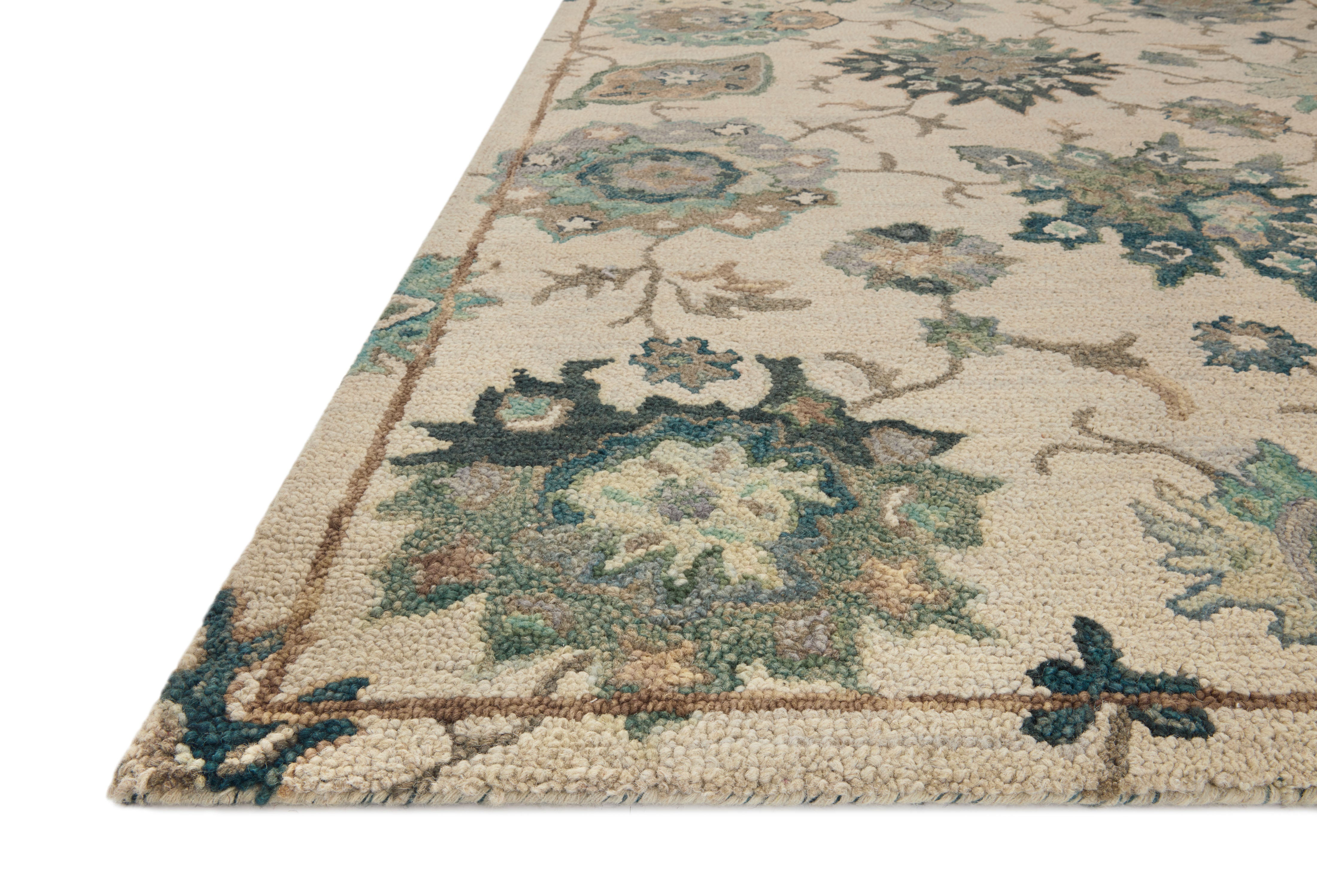 Loloi Padma Ivory / Blue Rug RUGS - wool Loloi