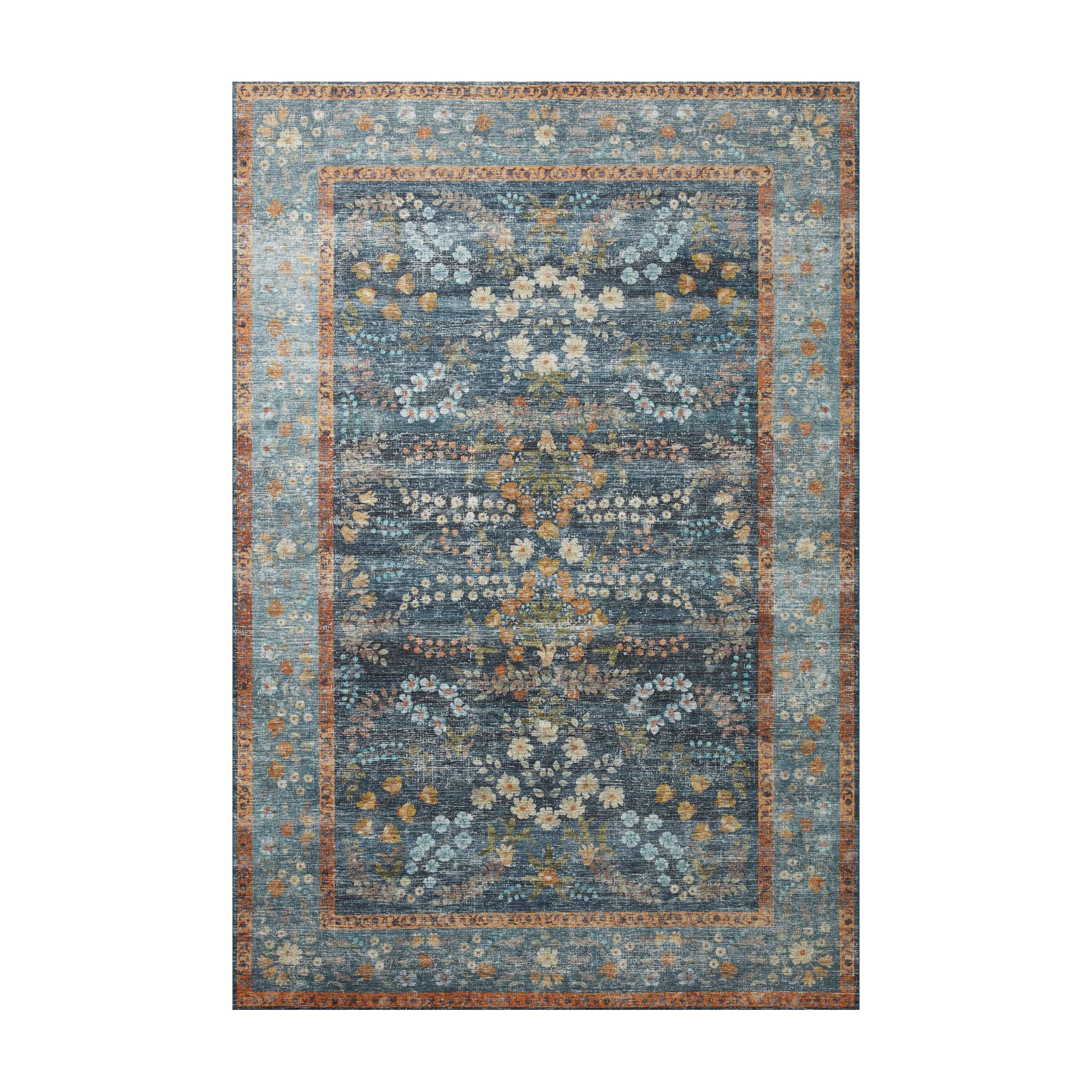 Rifle Paper Co. x Loloi Palais Navy Rug No.2 RUGS - synthetic Loloi 18" x 18"