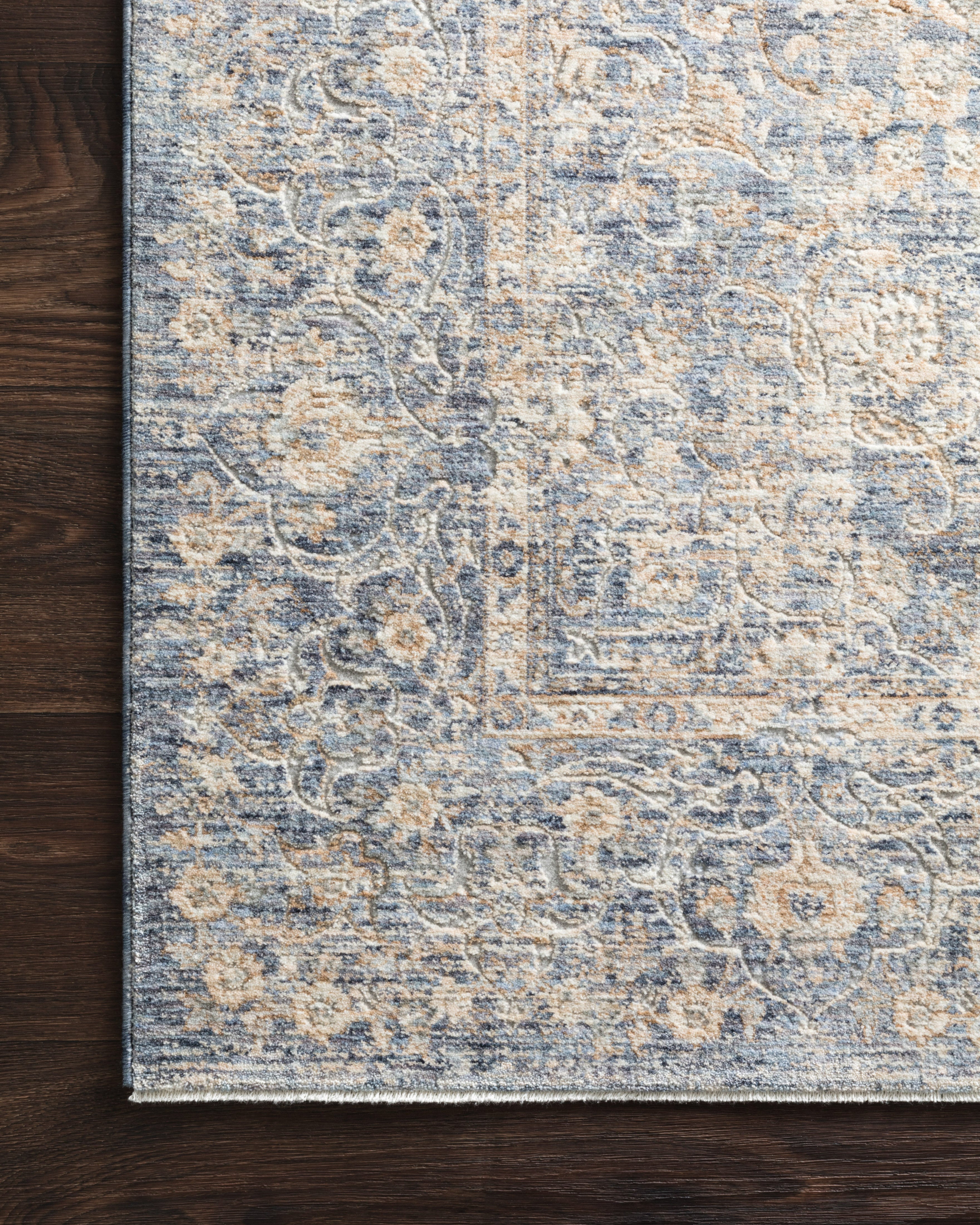 Loloi Pandora Blue / Gold Rug No.2 RUGS - synthetic Loloi 18" x 18"