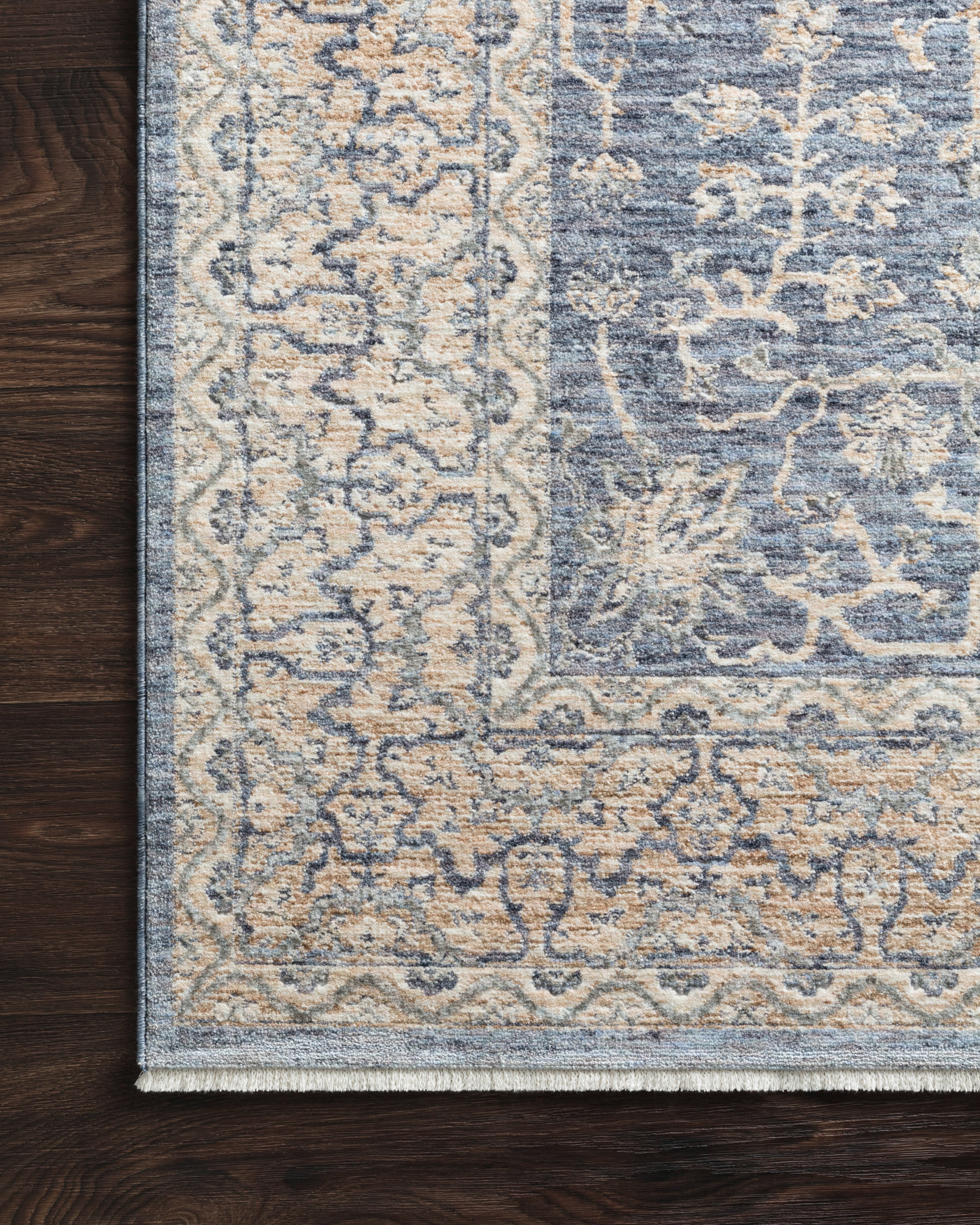 Loloi Pandora Dark Blue / Ivory Rug RUGS - synthetic Loloi