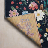 Rifle Paper Co. x Loloi Perennial Black Rug No.2 RUGS - synthetic Loloi 2'5" x 3'11"