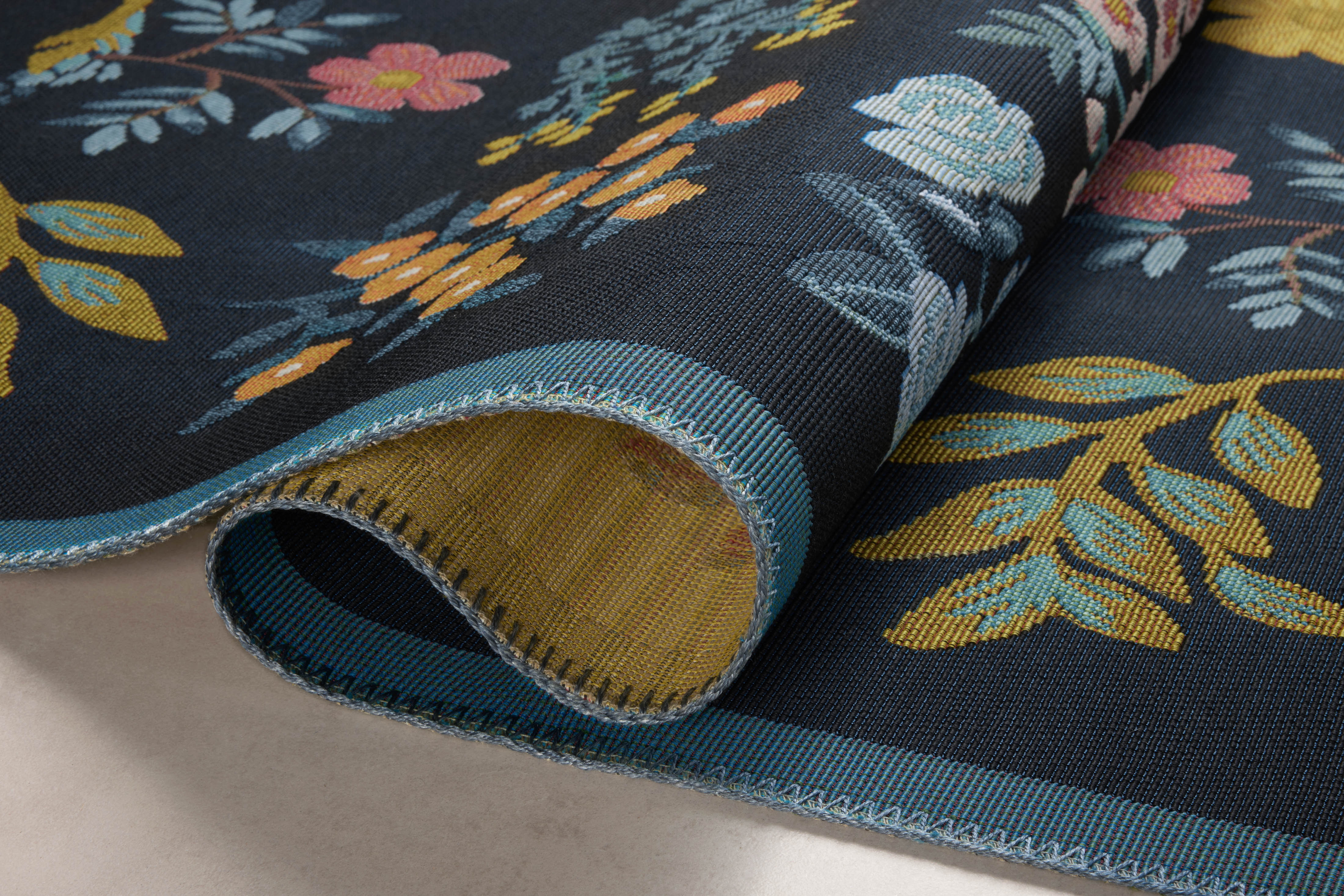 Rifle Paper Co. x Loloi Perennial Black Rug No.2 RUGS - synthetic Loloi