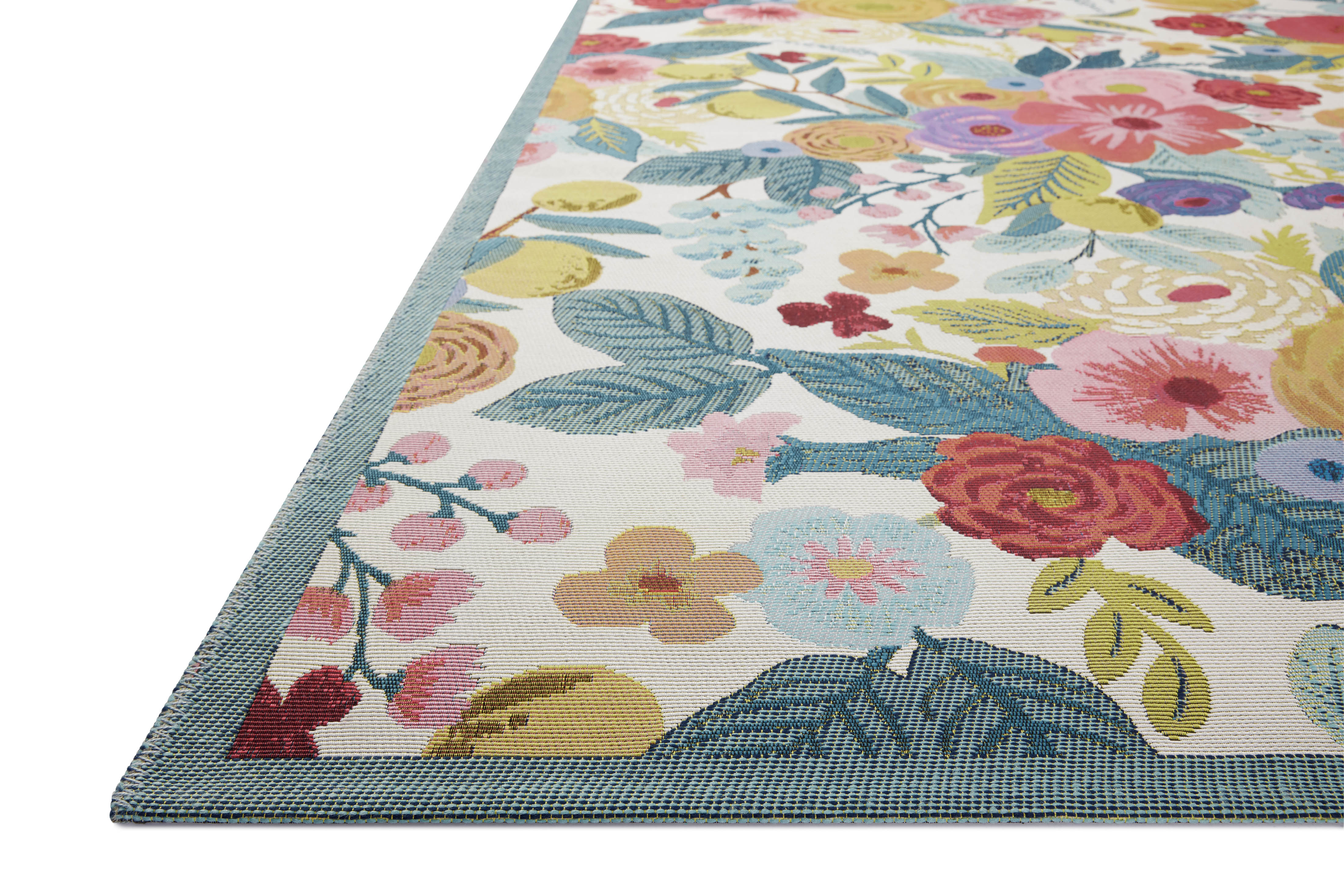 Rifle Paper Co. x Loloi Perennial Rose / Multi Rug RUGS - synthetic Loloi