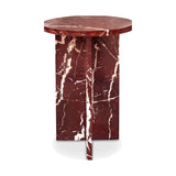 Gwen Accent Table FURNITURE - accent table Moe's Furniture Rosso Levante Marble