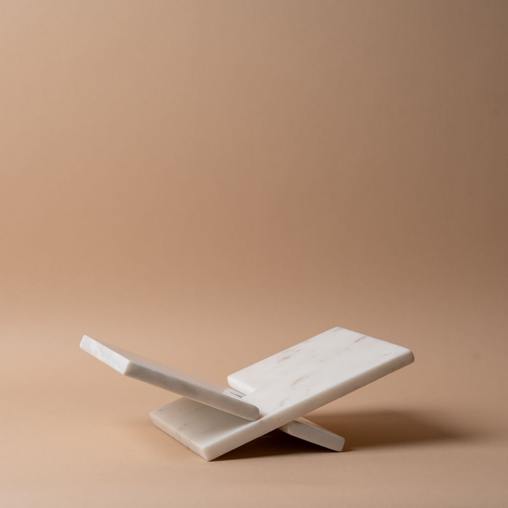 White Marble Book Stand book holder Creative Co-op (DYA)