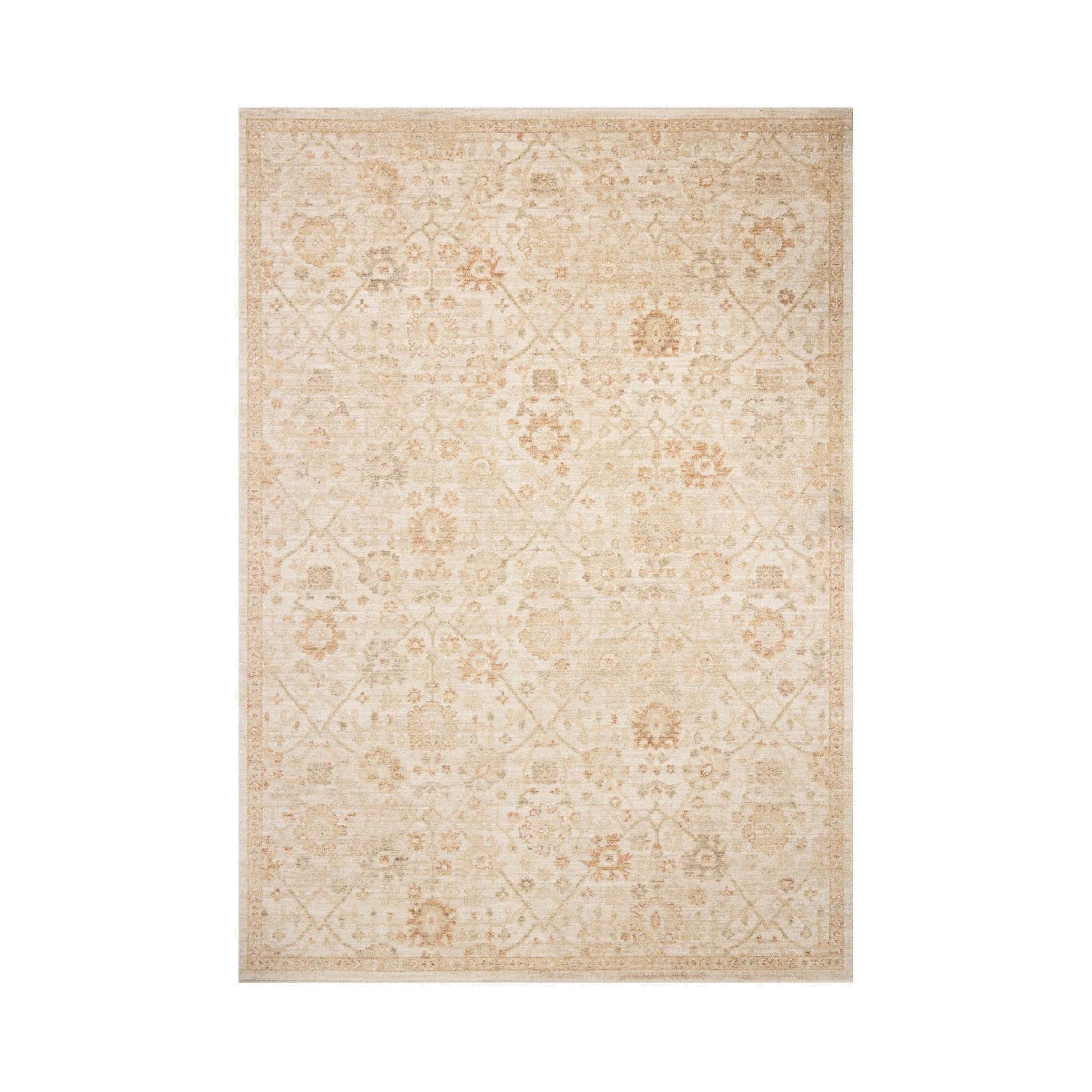 Chris Loves Julia x Loloi Palma Natural / Spice Rug RUGS - synthetic Loloi