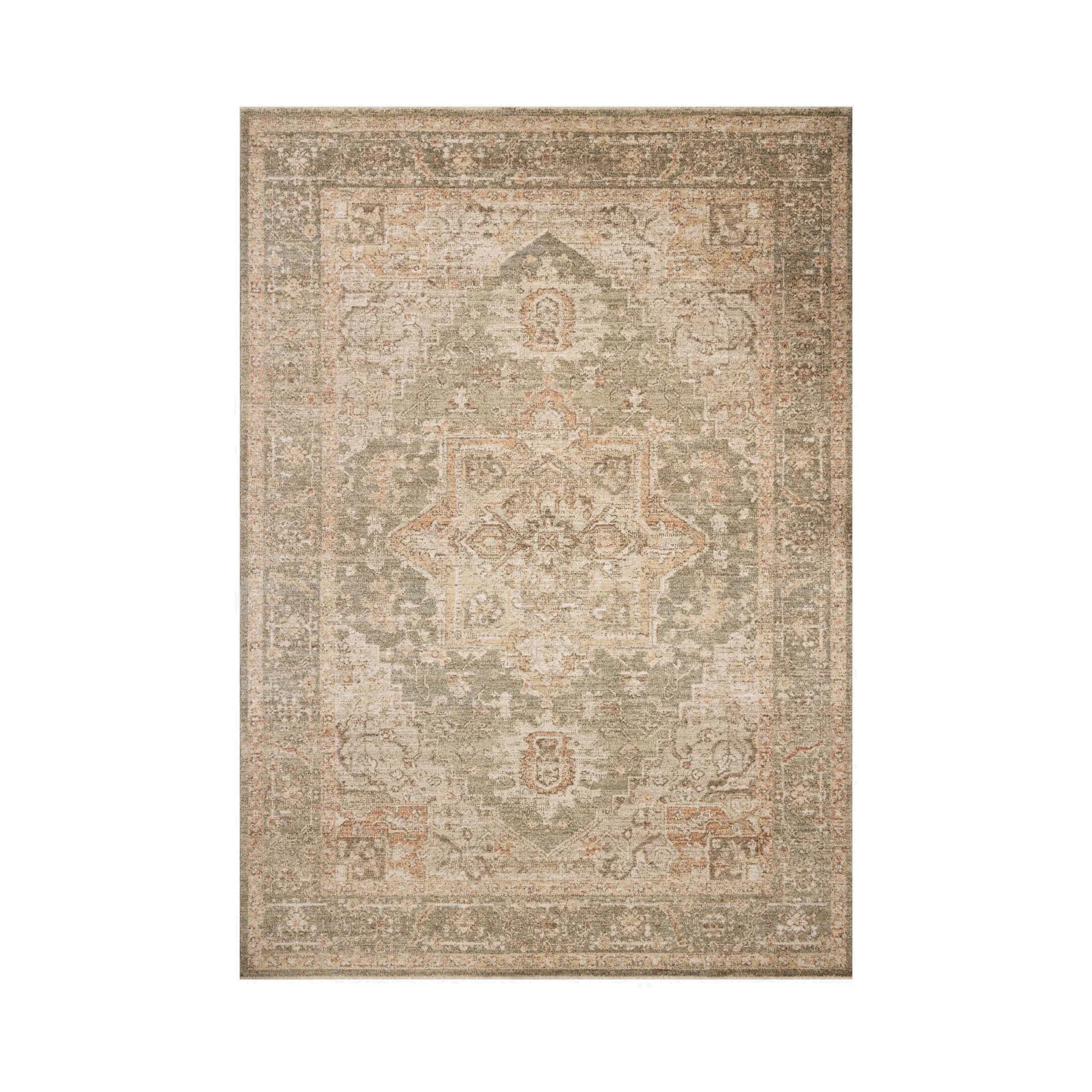 OVERSTOCK - Chris Loves Julia x Loloi Palma Olive / Spice Rug - 7'10" x 10' IN STORE - Sale Rugs Loloi