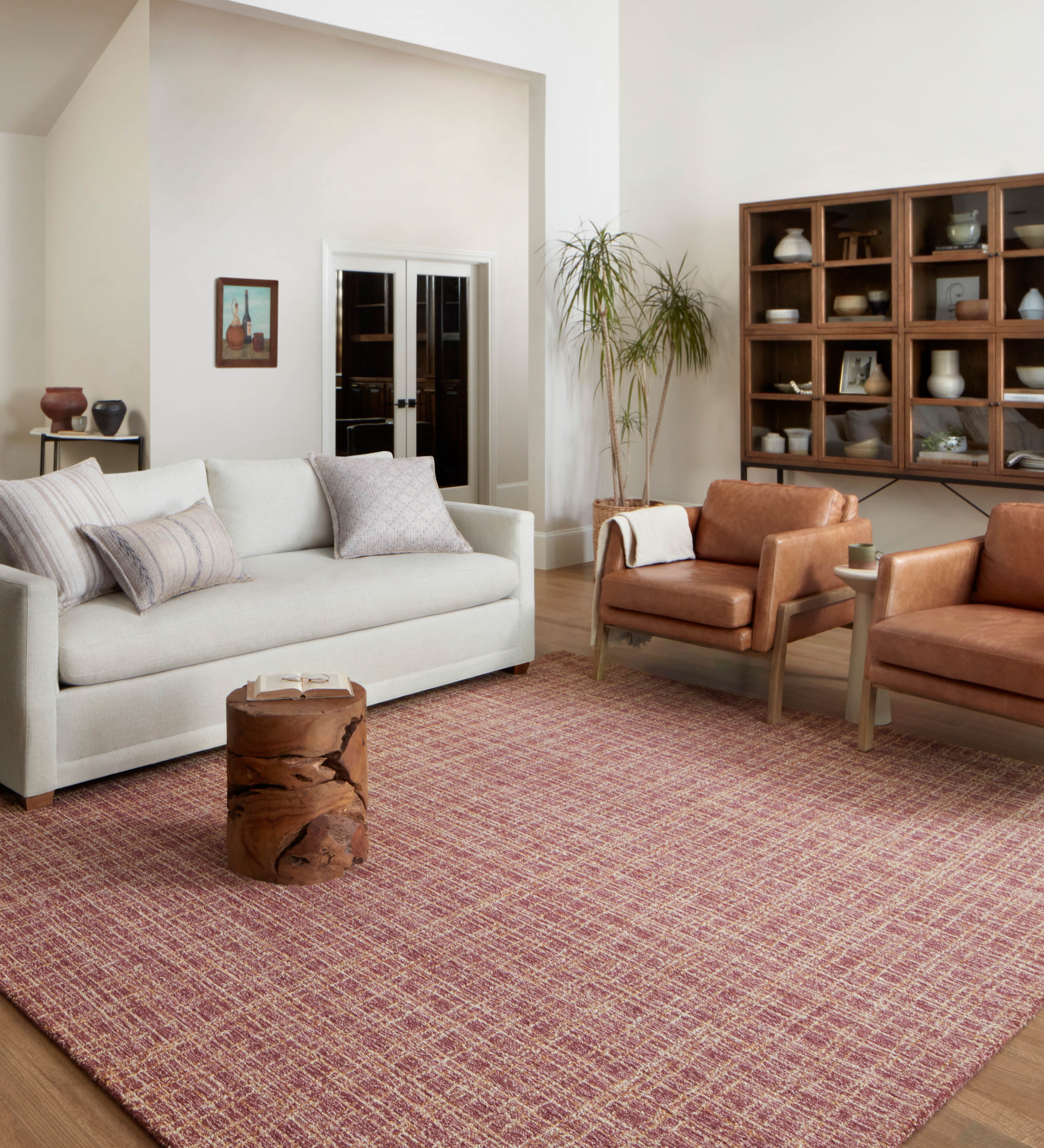 Chris Loves Julia x Loloi Polly Berry / Natural Rug 0-RUGS - jute Loloi