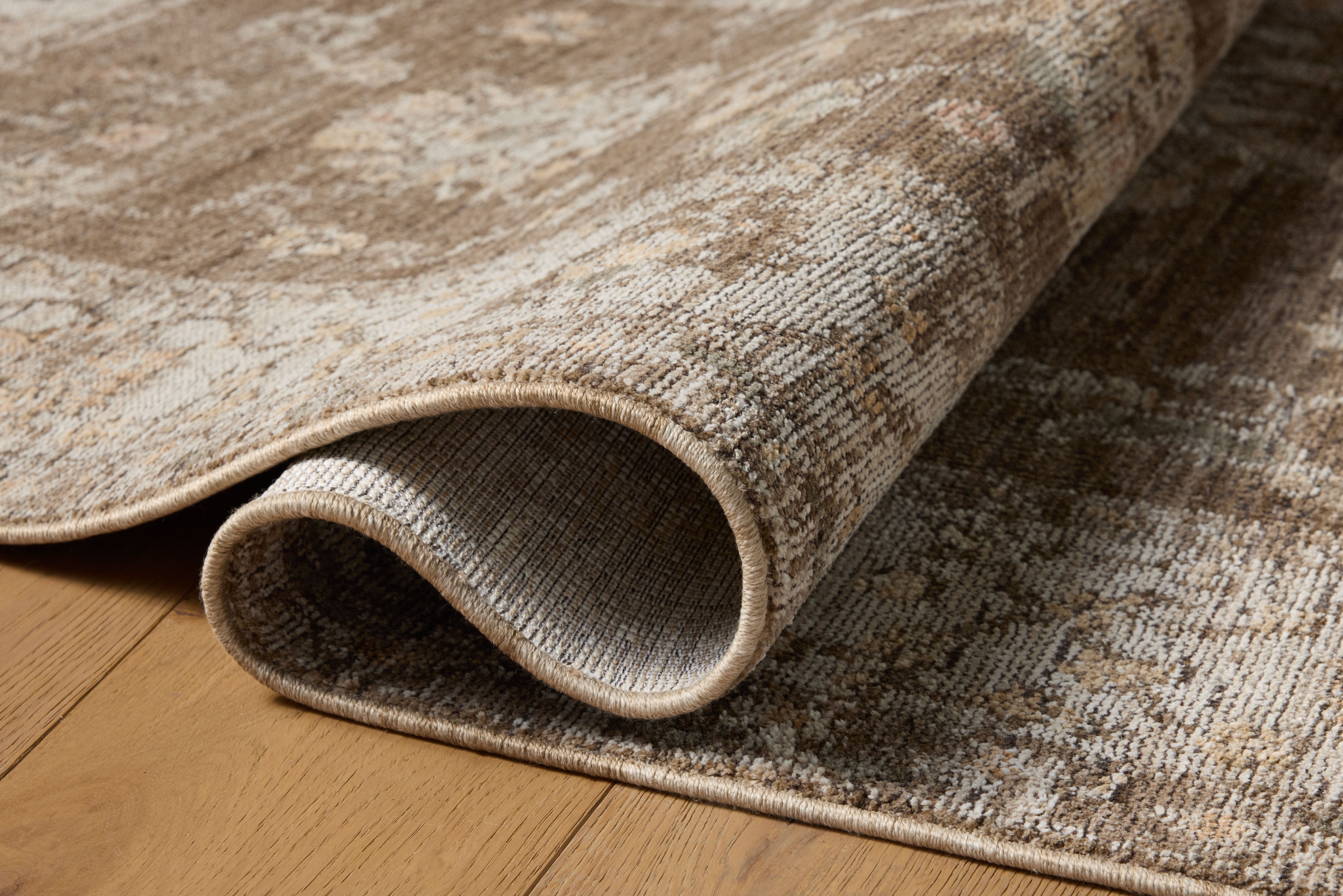 Loloi Priscilla Bark / Ivory Square Rug RUGS - synthetic Loloi