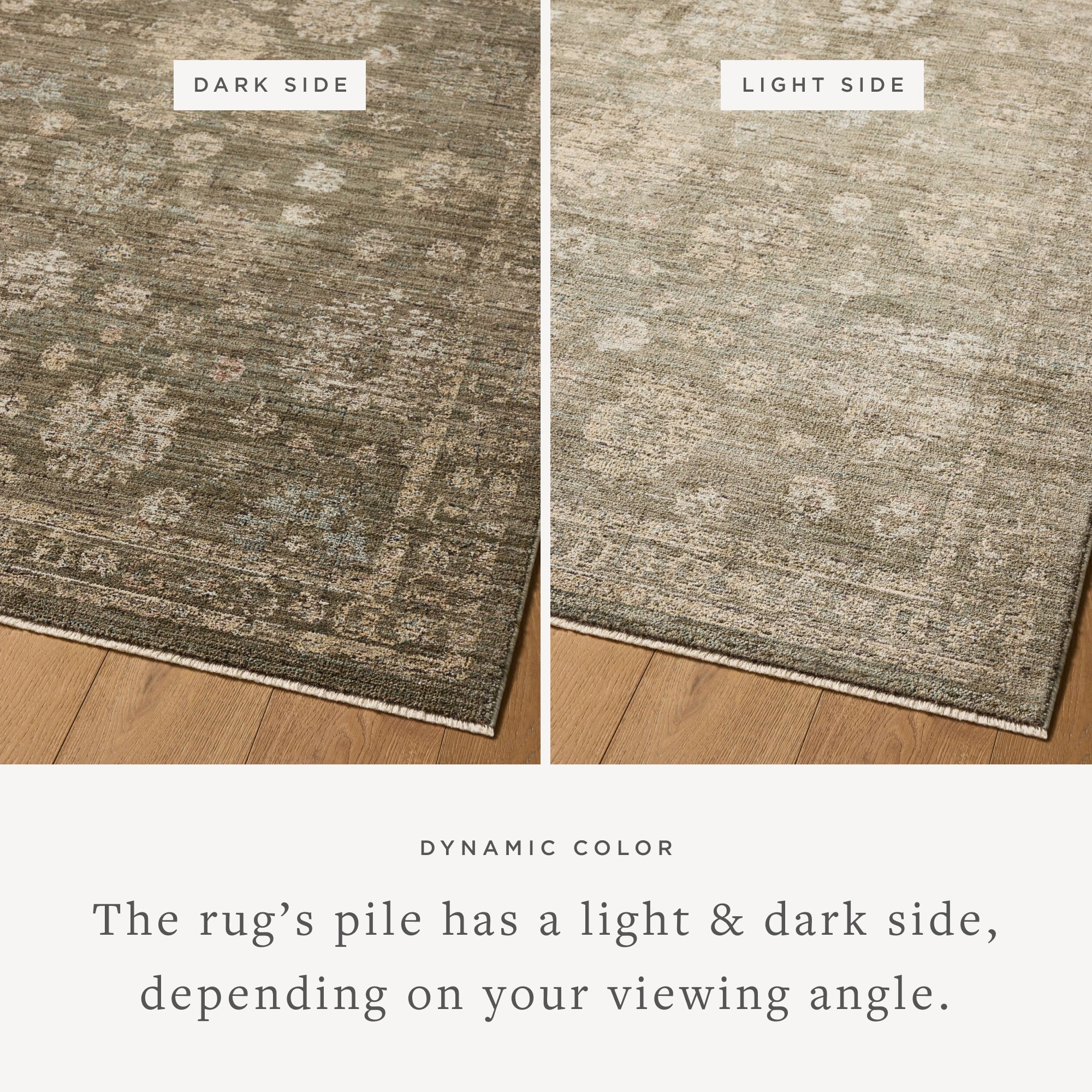 Loloi Priscilla Olive / Sand Square Rug RUGS - synthetic Loloi