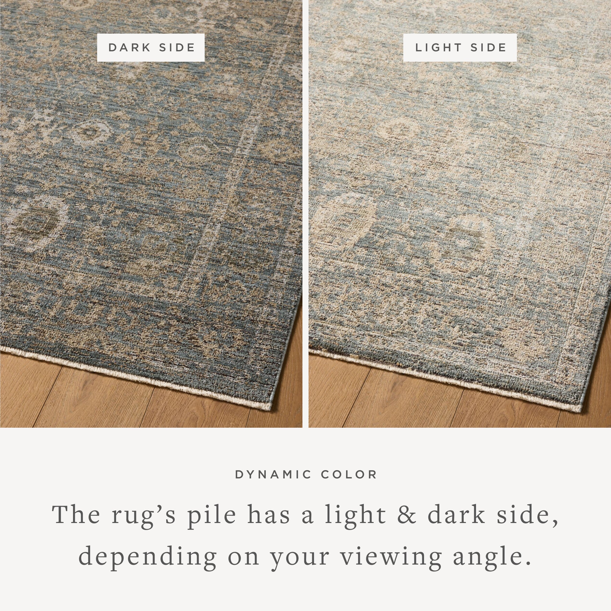 Loloi Priscilla Blue / Sand Square Rug RUGS - synthetic Loloi