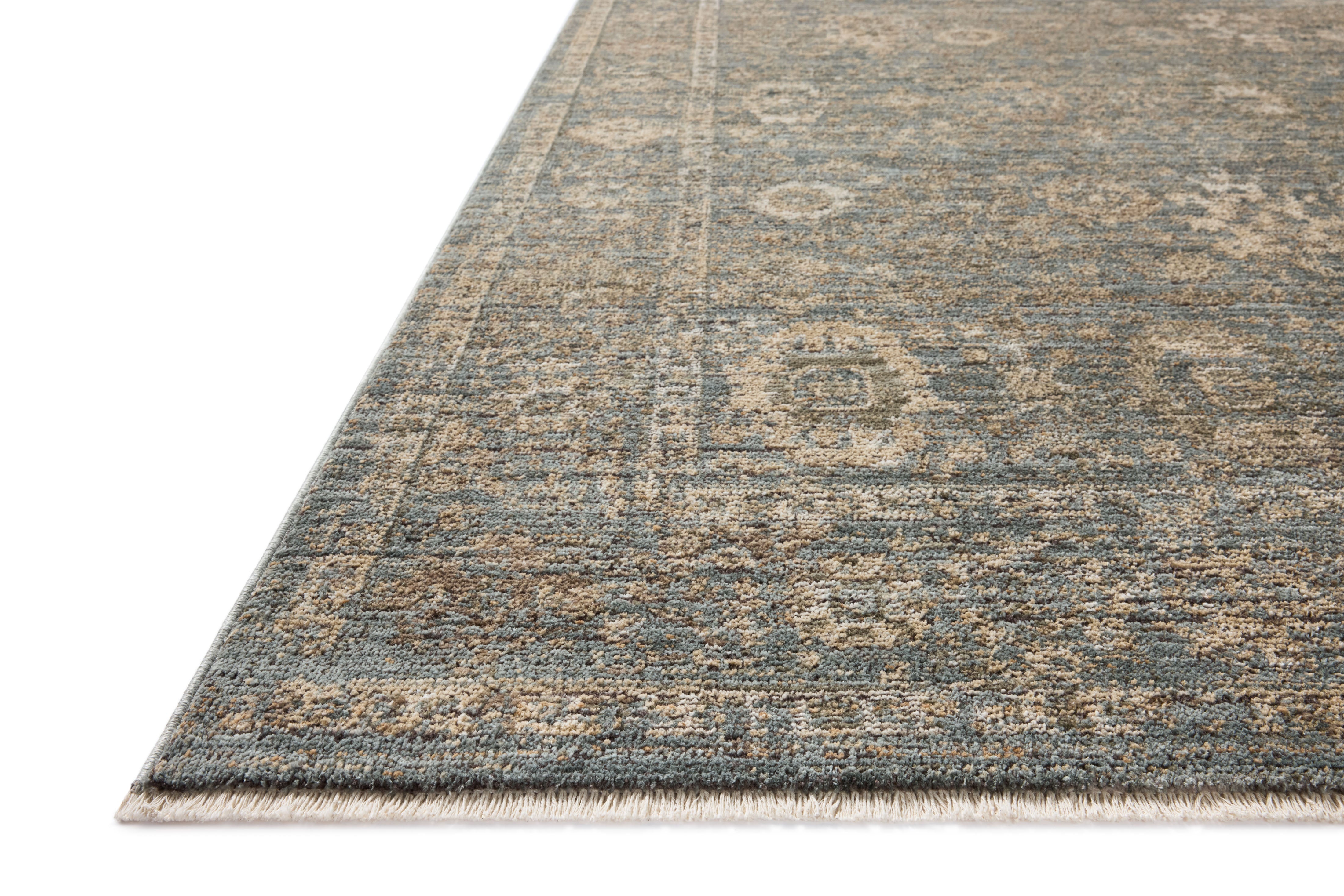 Loloi Priscilla Blue / Sand Square Rug RUGS - synthetic Loloi