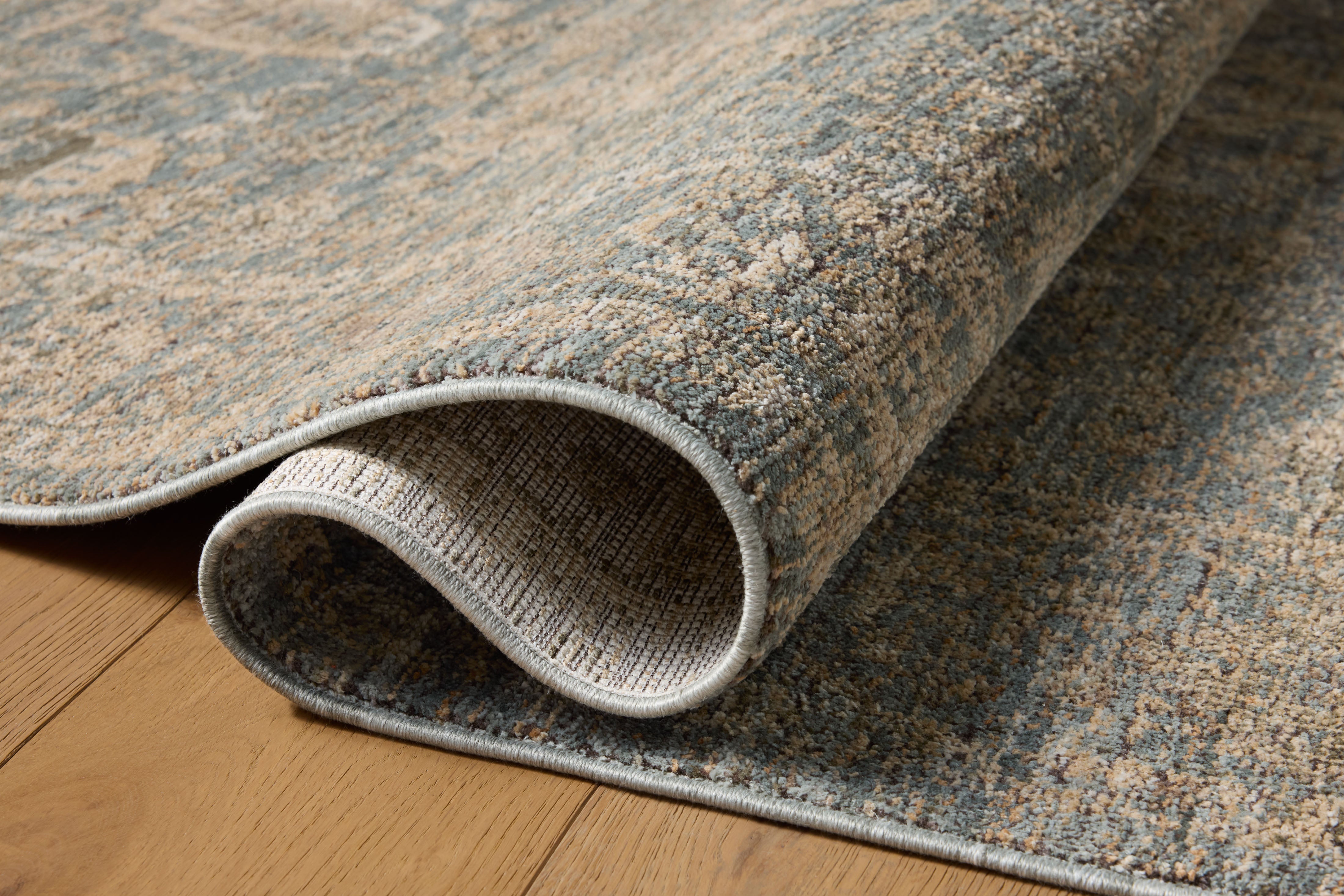 Loloi Priscilla Blue / Sand Square Rug RUGS - synthetic Loloi