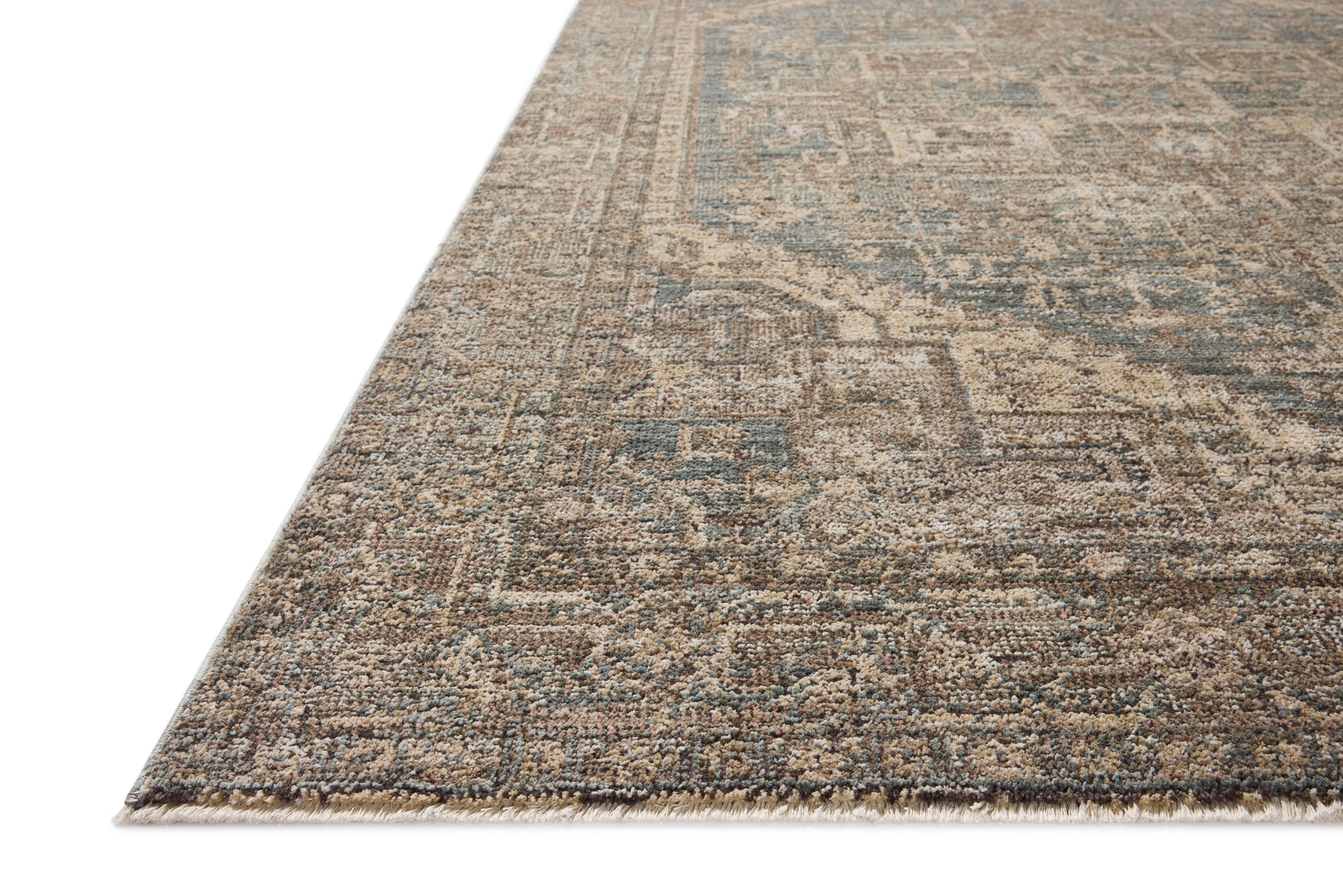Loloi Priscilla Blue / Bark Square Rug RUGS - synthetic Loloi