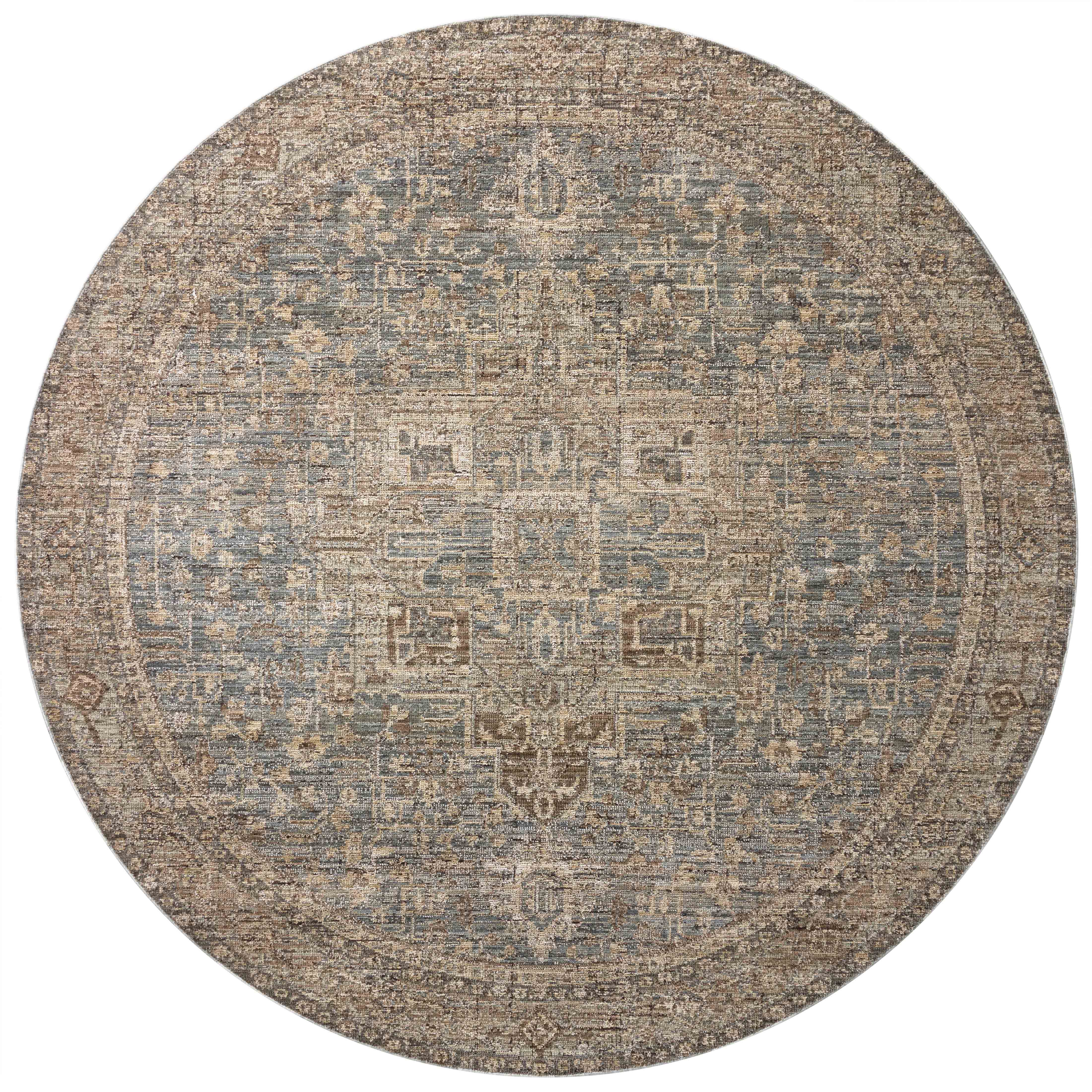 Loloi Priscilla Blue / Bark Square Rug RUGS - synthetic Loloi
