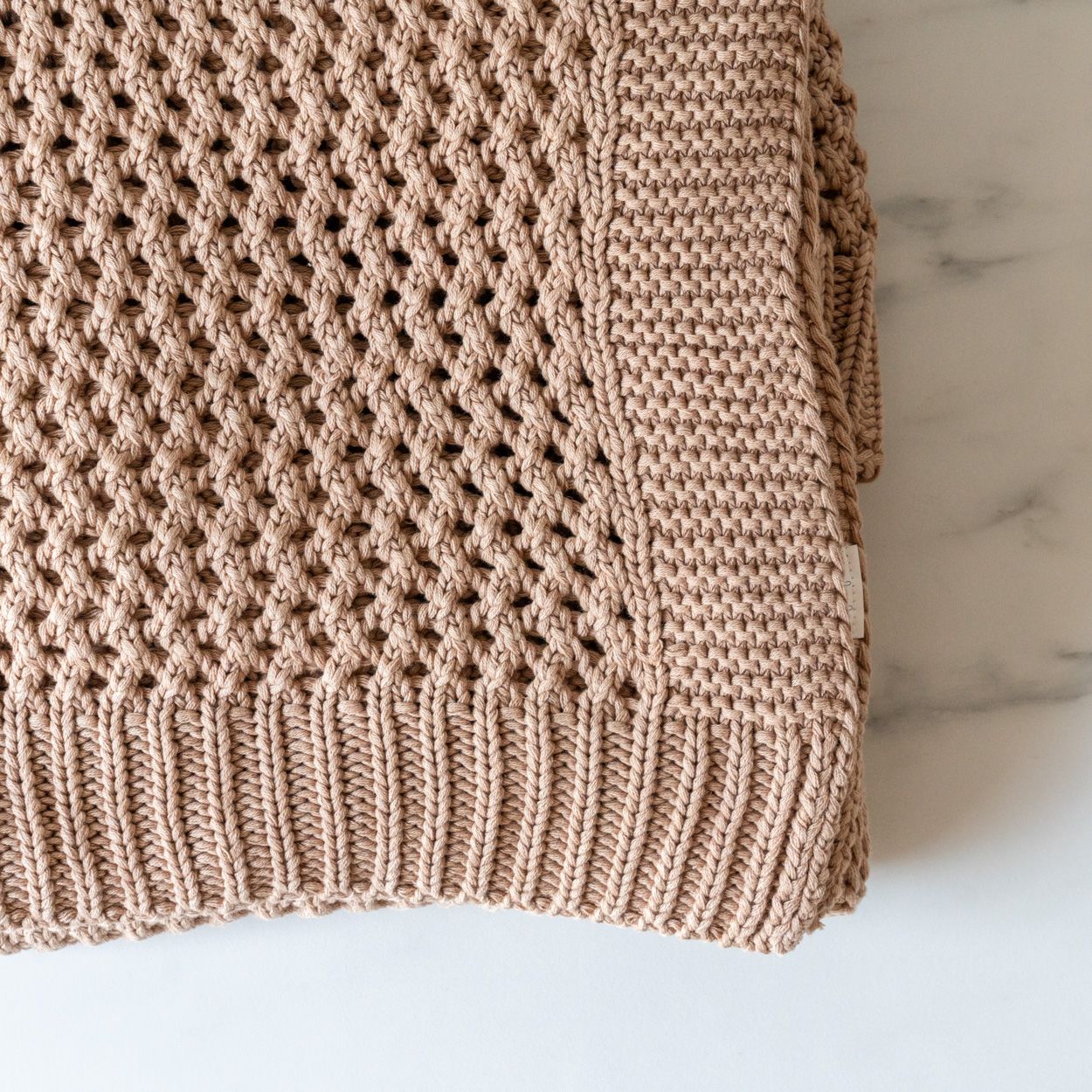 Autumn Honeycomb Knit Throw Blanket - Rug & Weave