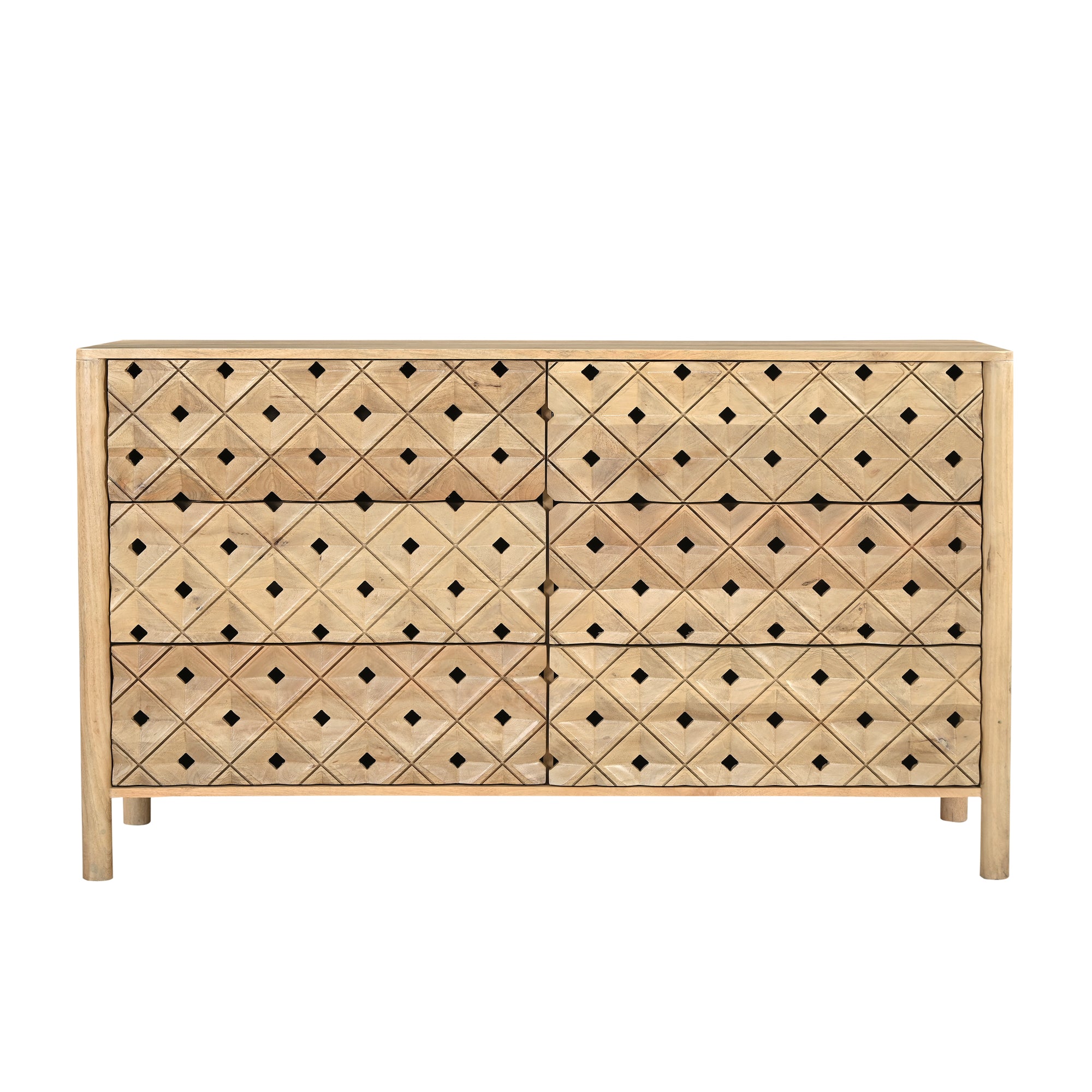 Farren 6 Drawer Dresser Furniture - Dressers Moe's Furniture Natural