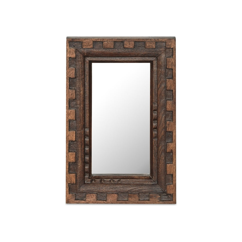 Hollin Mirror MIRROR - Accent Mirror Moe's Furniture Brown Small