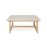 Gus* Modern Portico Square Coffee Table FURNITURE - coffee table Gus White Oak Travertine Natural