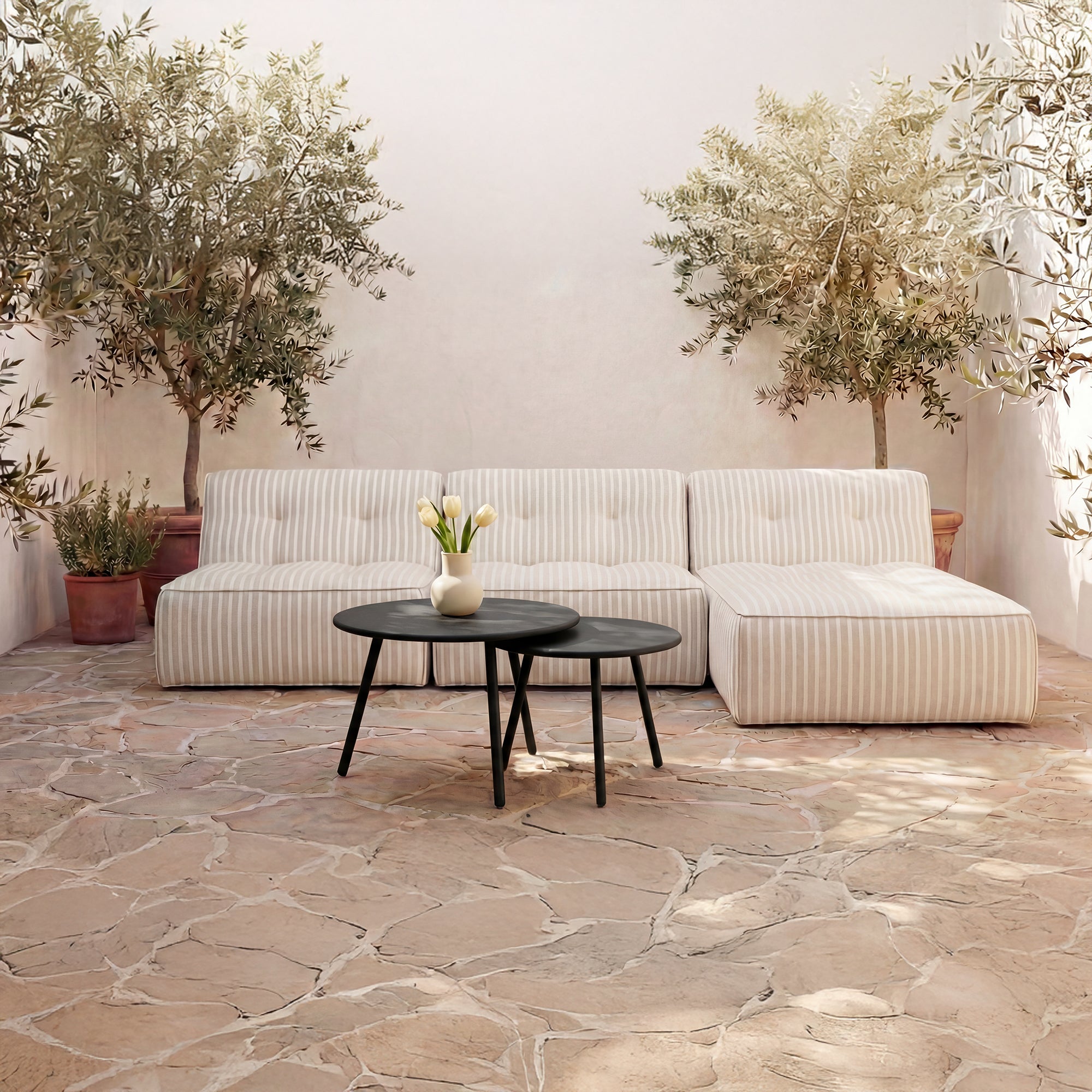 Kerri Outdoor Nesting Coffee Table FURNITURE - outdoor coffee table Moe's Furniture