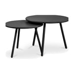 Kerri Outdoor Nesting Coffee Table FURNITURE - outdoor coffee table Moe's Furniture Black