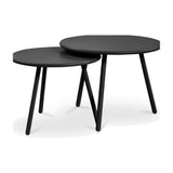 Kerri Outdoor Nesting Coffee Table FURNITURE - outdoor coffee table Moe's Furniture Black