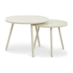 Kerri Outdoor Nesting Coffee Table FURNITURE - outdoor coffee table Moe's Furniture White