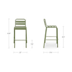 Kaede Outdoor Bar Stool FURNITURE - outdoor stool Moe's Furniture
