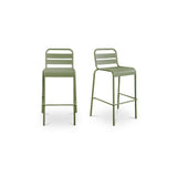 Kaede Outdoor Bar Stool FURNITURE - outdoor stool Moe's Furniture Green