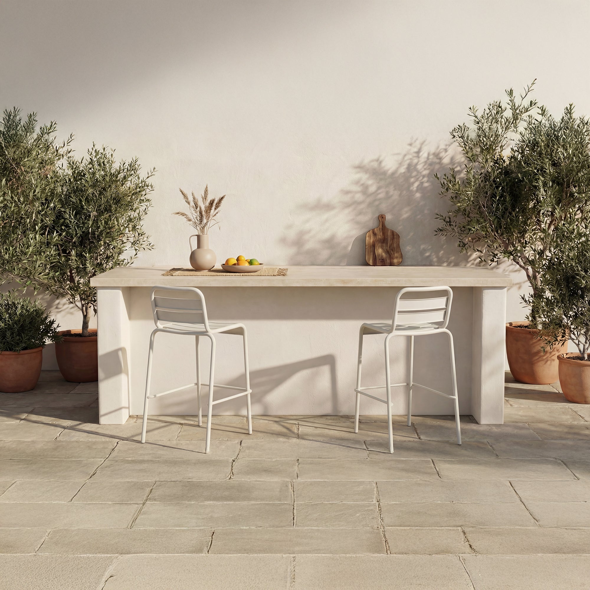 Kaede Outdoor Bar Stool FURNITURE - outdoor stool Moe's Furniture