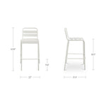 Kaede Outdoor Bar Stool FURNITURE - outdoor stool Moe's Furniture