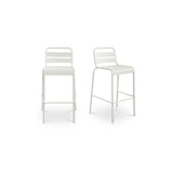 Kaede Outdoor Bar Stool FURNITURE - outdoor stool Moe's Furniture White