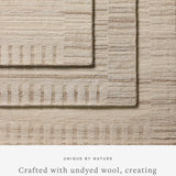 Magnolia Home by Joanna Gaines x Loloi Rae Natural / Oatmeal Rug 0-RUGS-wool Loloi