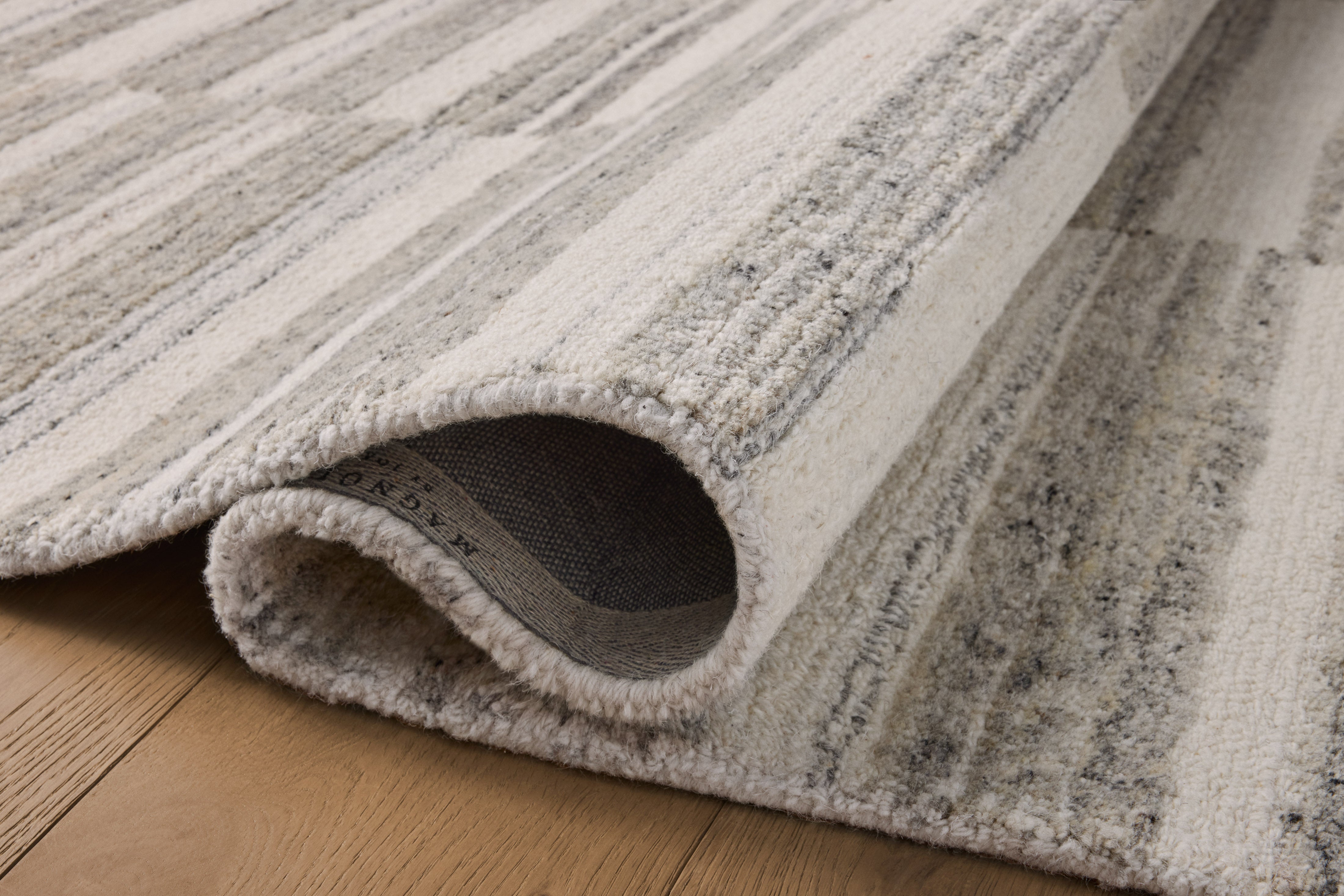 Magnolia Home by Joanna Gaines x Loloi Rae Stone / Ivory Rug 0-RUGS-wool Loloi