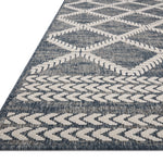 Loloi Rainier Denim / Ivory Rug No.1 RUGS - synthetic Loloi 18" x 18"