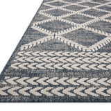 Loloi Rainier Denim / Ivory Rug No.1 RUGS - synthetic Loloi 18" x 18"